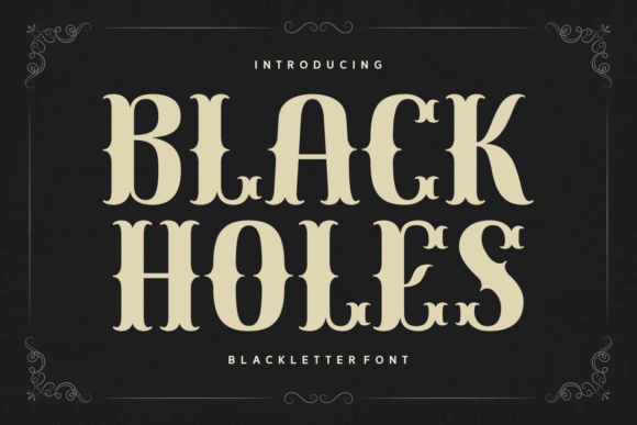 Black Holes Font for Creative Projects
