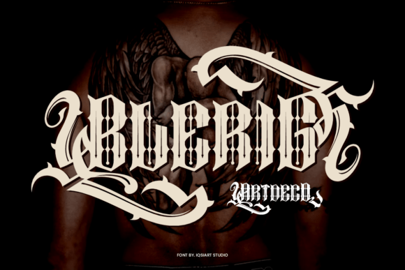Blerig: A Bold Blackletter Font