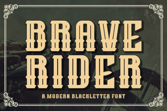 Brave Rider Font: Bold Blackletter for Editorial Design