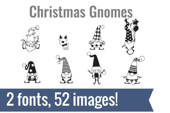 Christmas Gnomes Dingbats Font