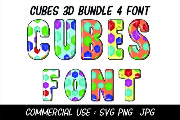 Cubes 3D Font for Bold Design
