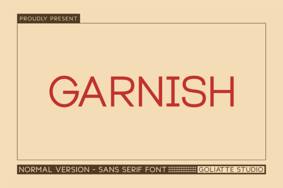 Garnish: A Modern Sans Serif Typeface