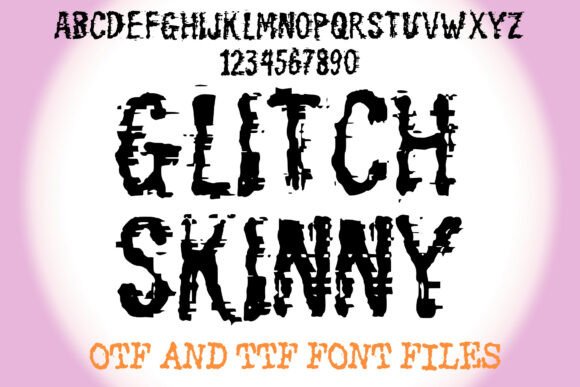 Glitch Skinny Font for Bold Design
