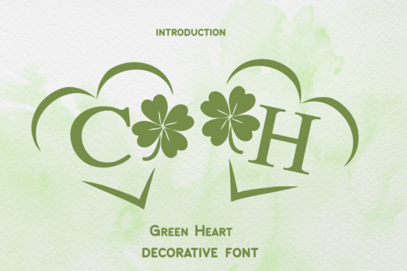 Green Heart Font for Web Design