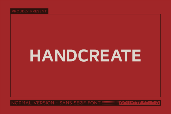 Handcreate: A Bold Sans Serif for Modern Design