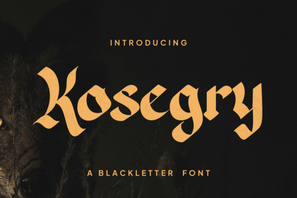 Kosegry Font: Bold Blackletter for Web Design
