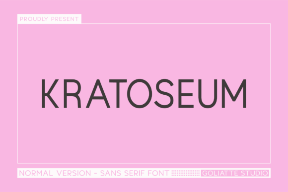 Kratoseum: A Modern Sans Serif Typeface