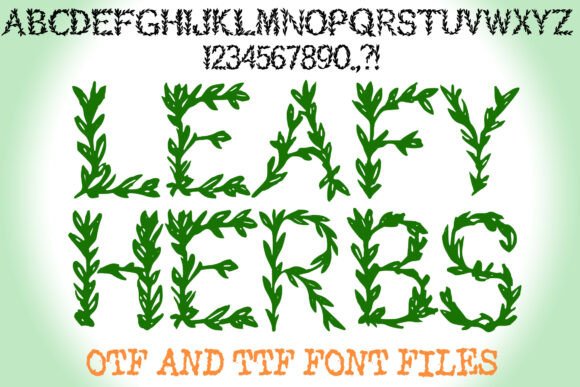 Leafy Herbs: A Botanical Typeface