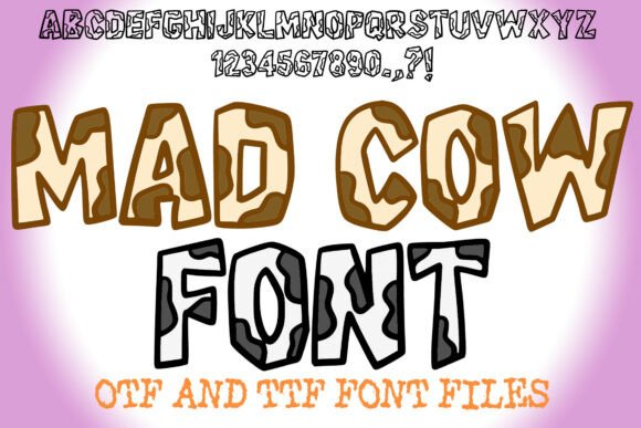 Mad Cow Font: Farmyard Fun for Designers
