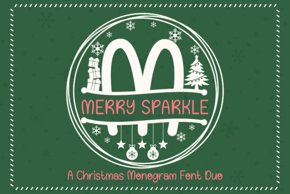 Merry Sparkle Monogram Font