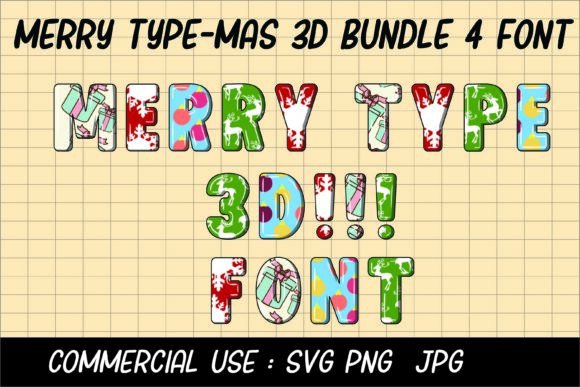 Merry Type-Mas 3D Font