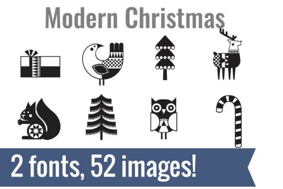 Modern Christmas Dingbats Font