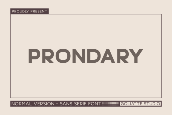 Prondary: A Modern Font for Business