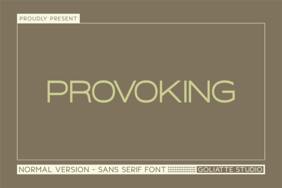 Provoking: A Bold Font for Business