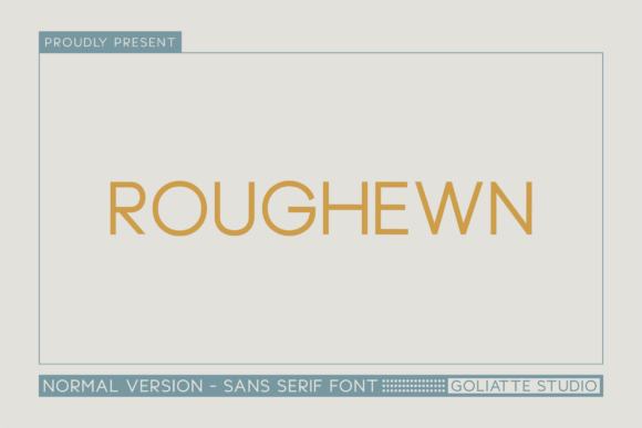 Roughewn: A Bold, Handcrafted Sans Serif