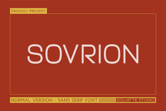Sovrion: A Modern Sans Serif Typeface